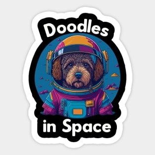 Doodle in Space Graphic Tee Shirt Sticker